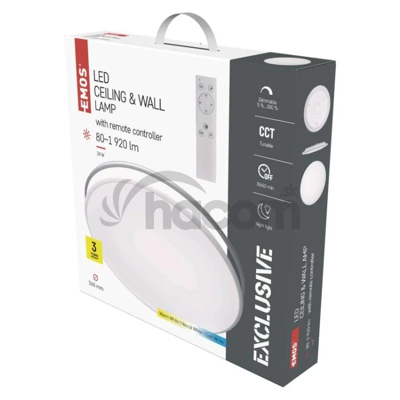 LED prisadené svietidlo ALVI, kruhové 24W, stmiev.so zmenou CCT