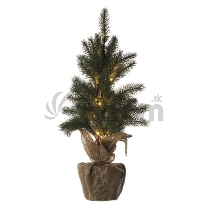 LED vianočný stromček, 52 cm, 3x AA, vnútorný, teplá biela, časovač