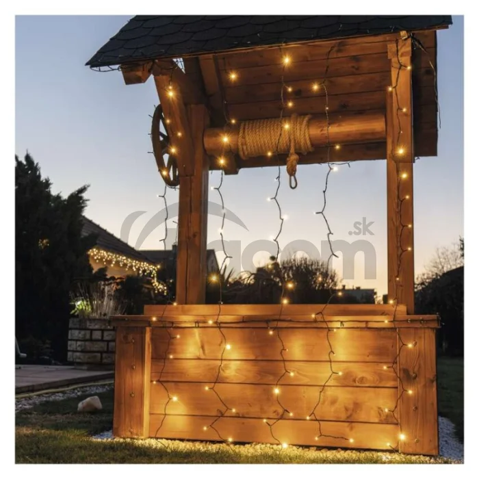 Standard LED spojovacia vianočná reťaz – záclona, 1x2 m, vonkajšia, teplá biela