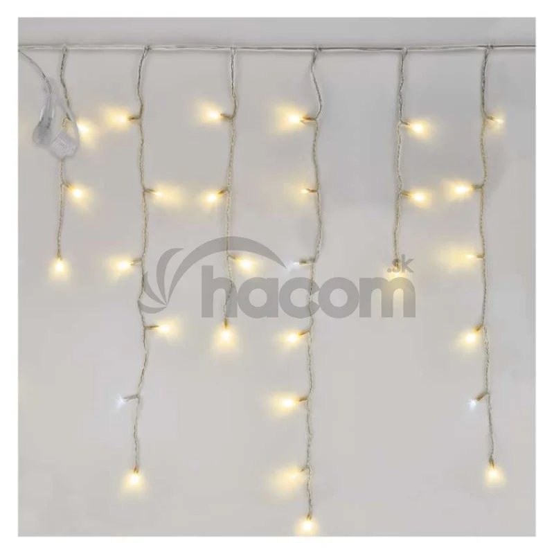 Standard LED spoj. reťaz blikajúca – cencúle, 2,5 m, vonkajšia, teplá/studená biela