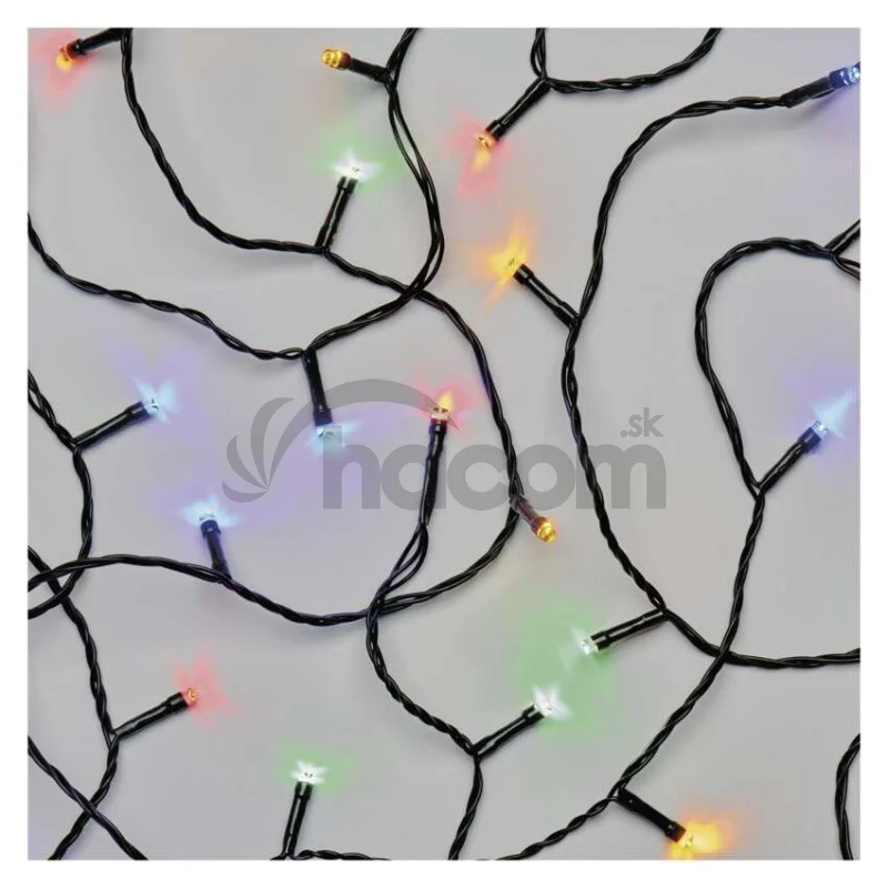 Standard LED spojovacia vianočná reťaz, 10 m, vonkajšia aj vnútorná, multicolor