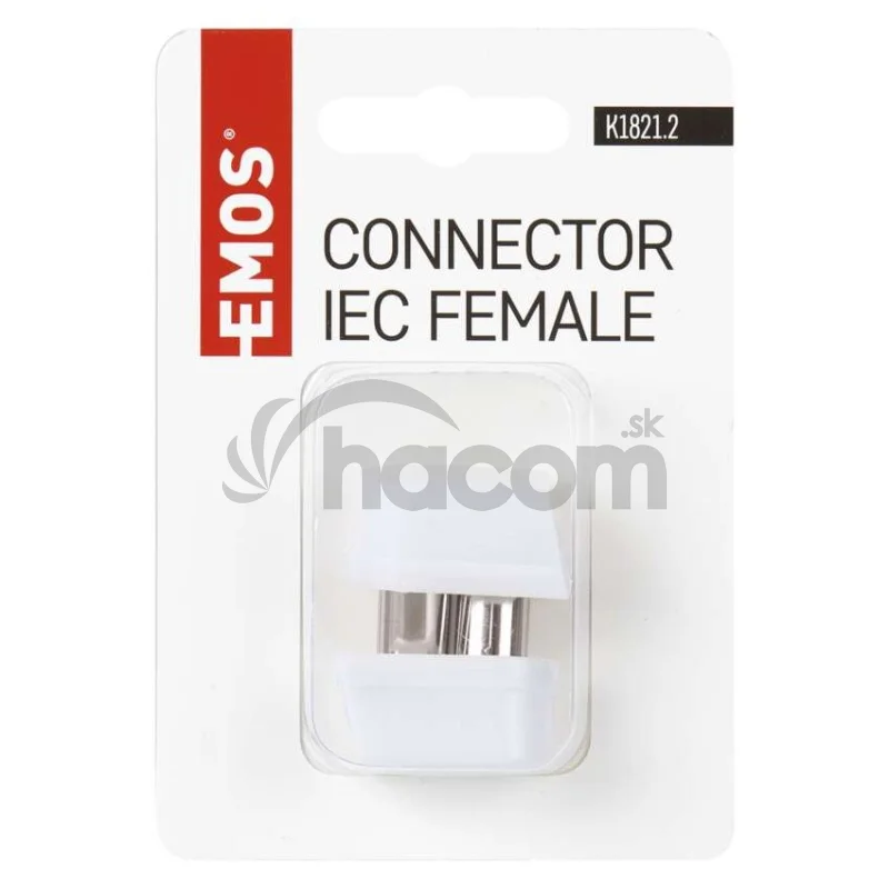 Konektor IEC zásuvka zacvakávací uhlový