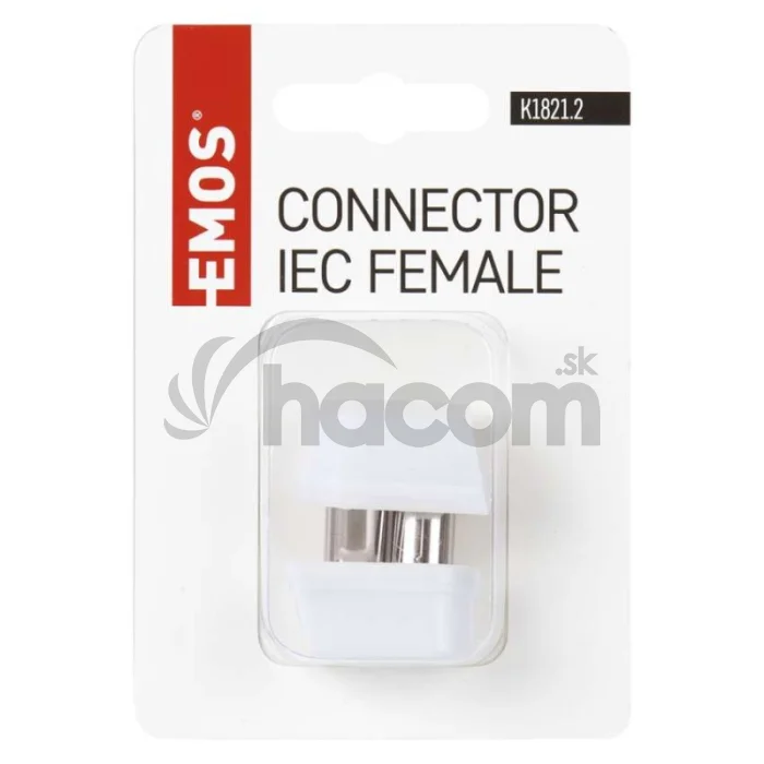 Konektor IEC zásuvka zacvakávací uhlový
