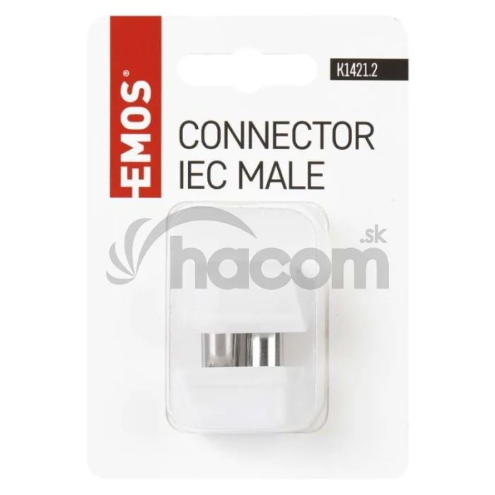 Konektor IEC vidlice zacvakávací uhlový