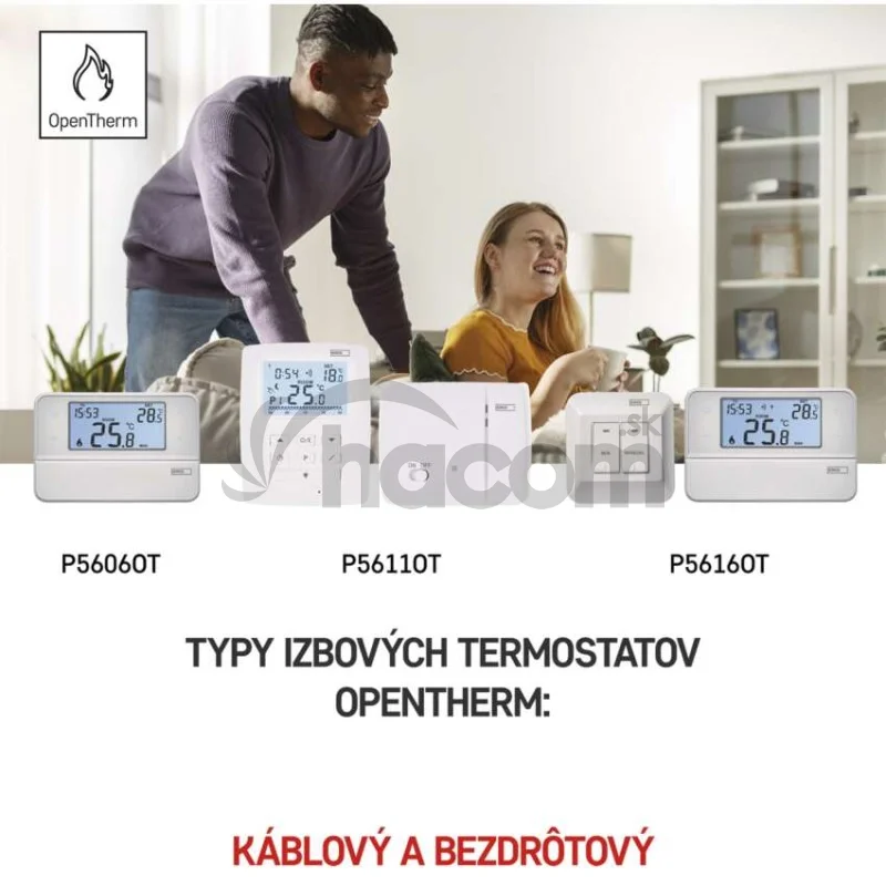 Izbový programovateľný drôtový OpenTherm termostat P5606OT