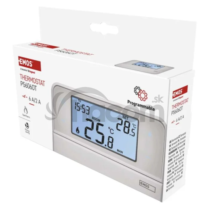 Izbový programovateľný drôtový OpenTherm termostat P5606OT
