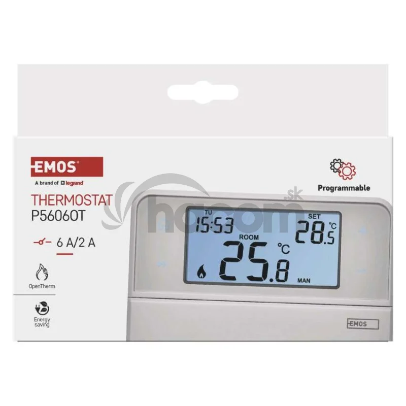 Izbový programovateľný drôtový OpenTherm termostat P5606OT