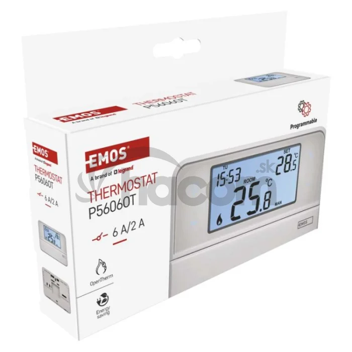 Izbový programovateľný drôtový OpenTherm termostat P5606OT