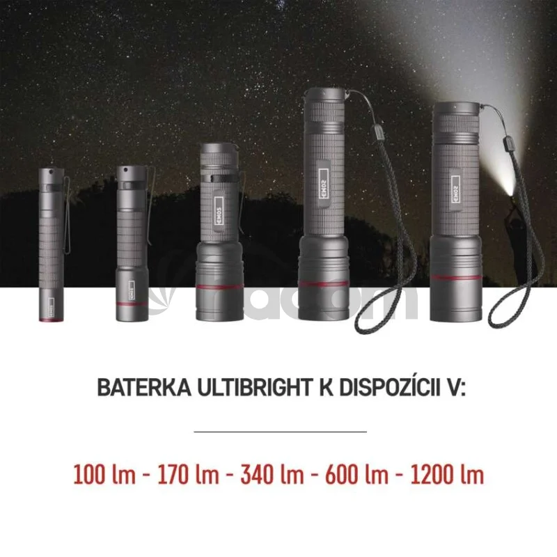 CREE LED kovové svietidlo Ultibright 50, 100lm, 1xAAA