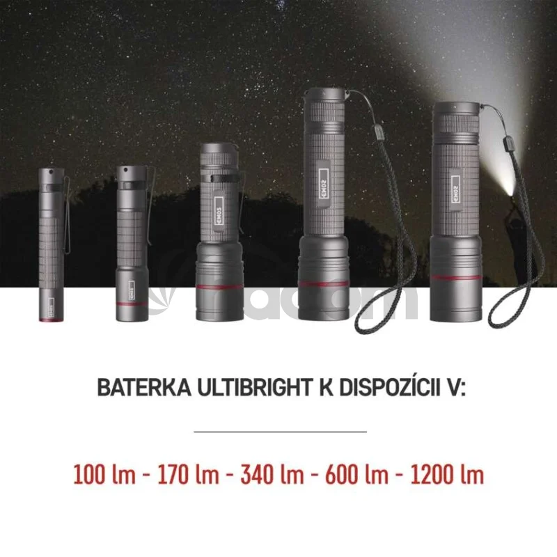 CREE LED kovové svietidlo Ultibright 60, 170lm, 1xAA