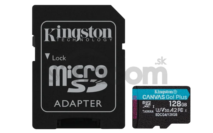 Kingston Canvas Go Plus A2/Micro SDXC/128GB/UHS-I U3/Class 10/+ Adaptér