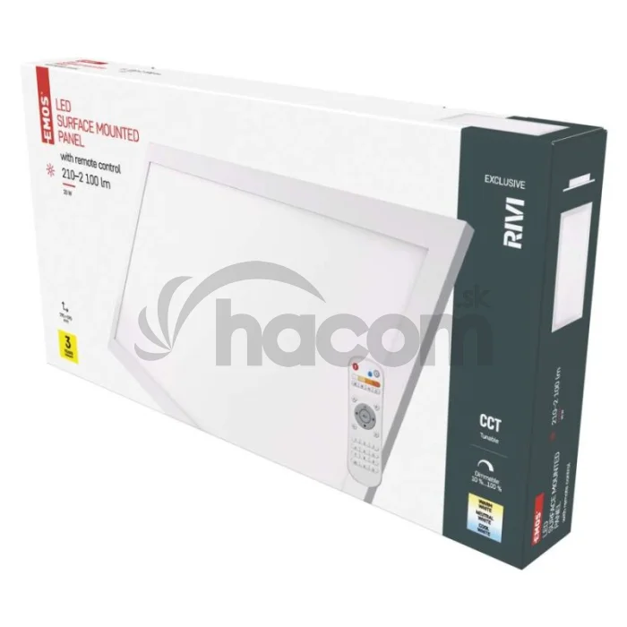 LED panel RIVI prisadený 30x60, 25W, stmiev.so zmenou CCT