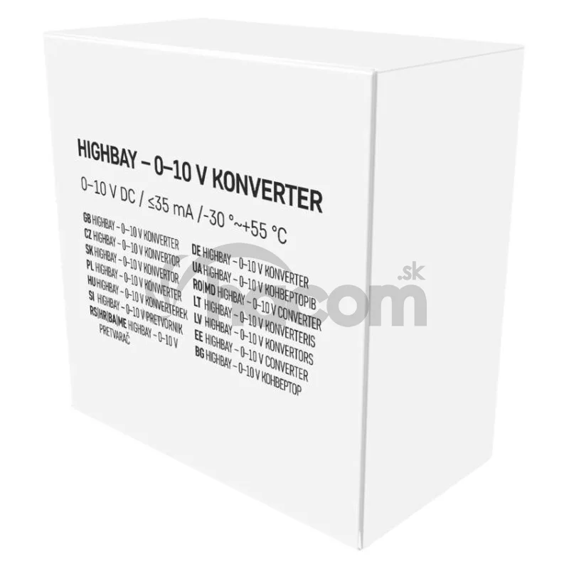 Konvertor 0–10 V pre priemyselná svíetidla HIGHBAY