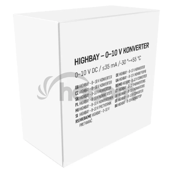 Konvertor 0–10 V pre priemyselná svíetidla HIGHBAY