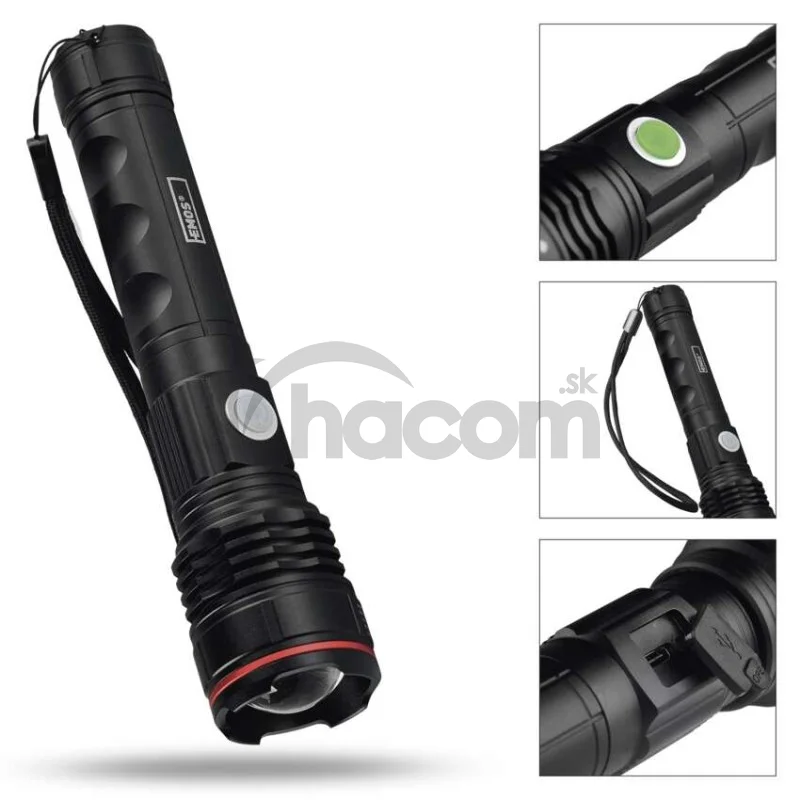 LED nabíjacie kovové svietidlo, 600 lm