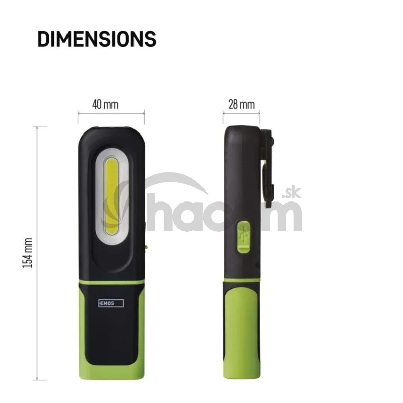 COB LED + SMD LED nabíj. svietidlo P4537, 330 lm, 1200 mAh