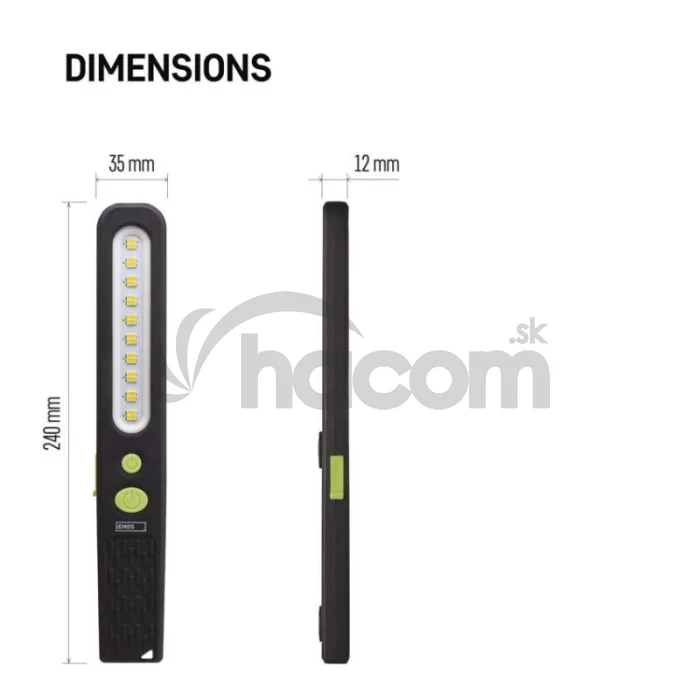 SMD LED + LED nabíj. svietidlo P4538, 700 lm, 1200 mAh