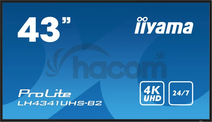 43" iiyama LH4341UHS-B2: IPS, 4K UHD, 500cd, repro