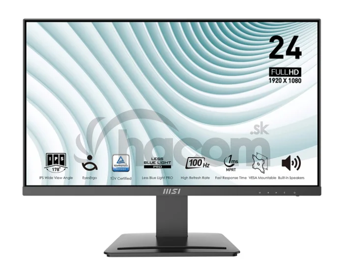 MSI Pro/MP243X/23,8"/IPS/FHD/100Hz/4ms/Čierna/2R