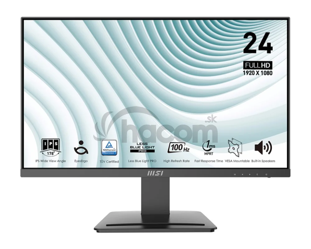 MSI Pro/MP243X/23,8"/IPS/FHD/100Hz/4ms/Čierna/2R