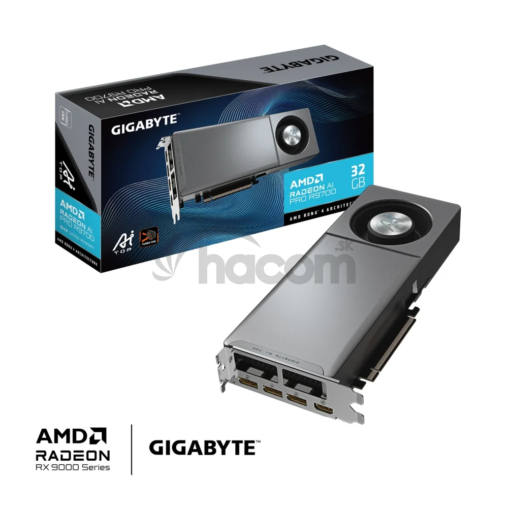 GIGABYTE Radeon AI PRE R9700 AI TOP (rev. 1.0)/32GB/GDDR6
