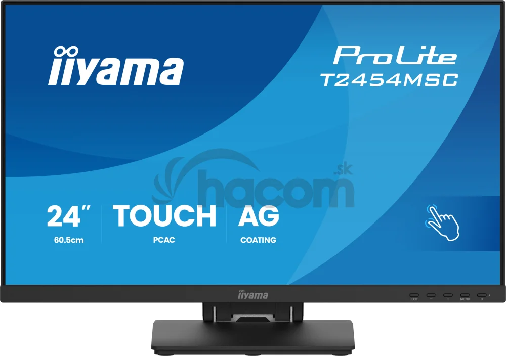 24" iiyama T2454MSC-B3AG - IPS, FHD, USB, repro
