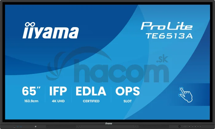 65" iiyama TE6513A-B1AG: IPS, 4K, 40P, EDLÁ