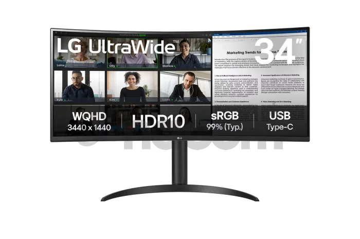 LG UltraWide/34WR55QK-B/34"/VA/wQHD/100Hz/5ms/Čierna/2R