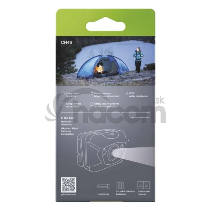 LED čelovka GP Discovery CH46, 300 lm