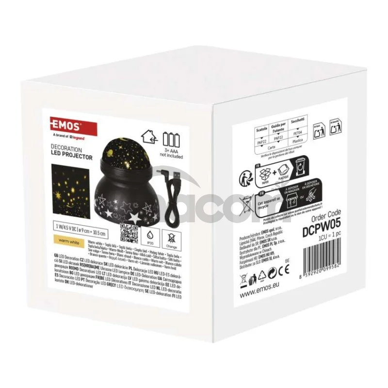 LED dekoratívny projektor – vesmír, 3× AAA vnút.