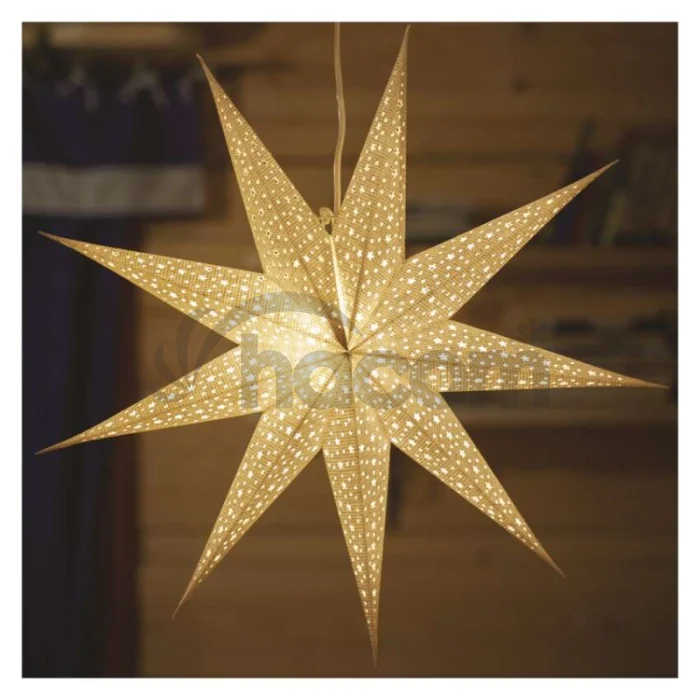 LED hviezda papierová závesná, 60 cm, vnút.