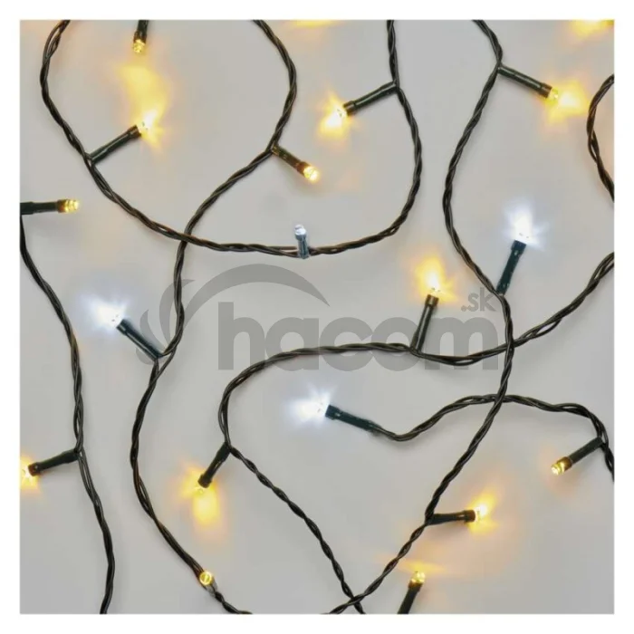 Standard LED spojovacia vianočná reťaz blikajúca, 10 m, vonkajšia, teplá/studená biela