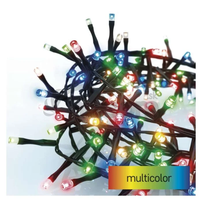 LED vianočná reťaz – ježko, 12 m, vonkajšia aj vnútorná, multicolor, časovač