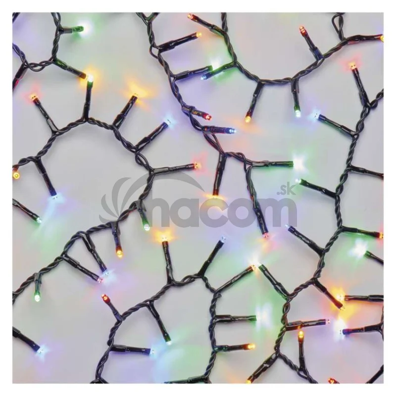 LED vianočná reťaz – ježko, 12 m, vonkajšia aj vnútorná, multicolor, časovač