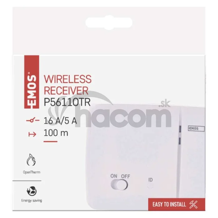 Príjímač pre programovateľný bezdrôtový OpenTherm termostat P5611OT, P56S11, P56A11