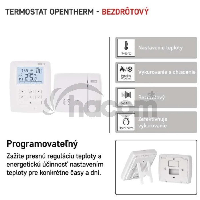 Izbový programovateľný bezdrôtový OpenTherm termostat P5611OT