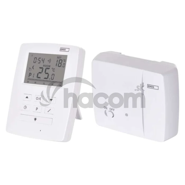 Pokojový programovatelný bezdrátový OpenTherm termostat P5611OT.2R se 2 přijímači