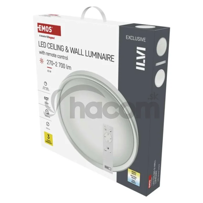 LED prisadené svietidlo ILVI, kruhové 45W, stmiev.so zmenou CCT