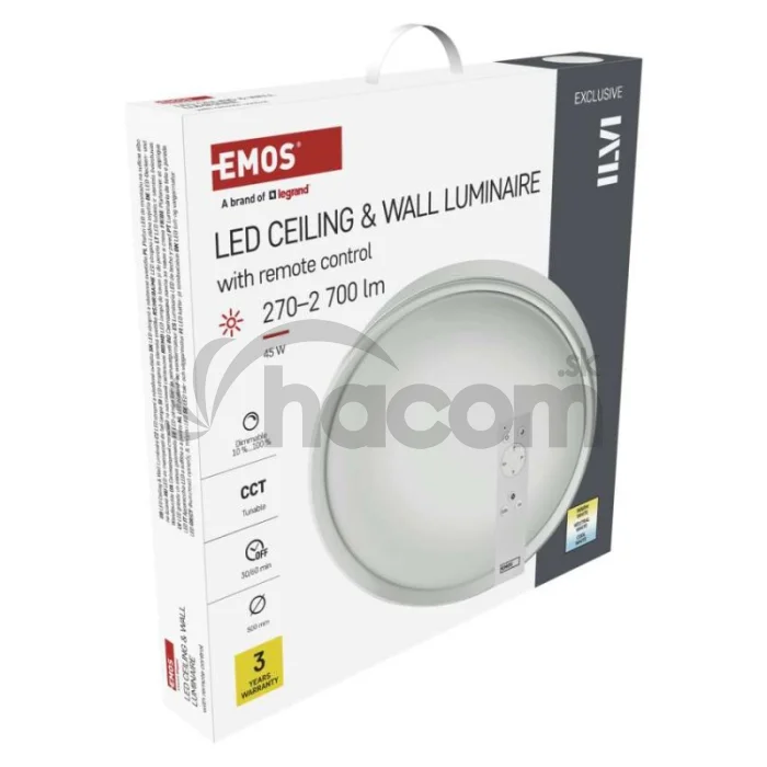 LED prisadené svietidlo ILVI, kruhové 45W, stmiev.so zmenou CCT