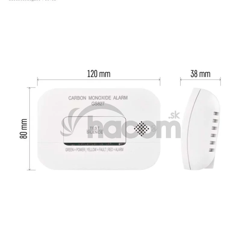 Detektor oxidu uhoľnatého v miestnosti GS827