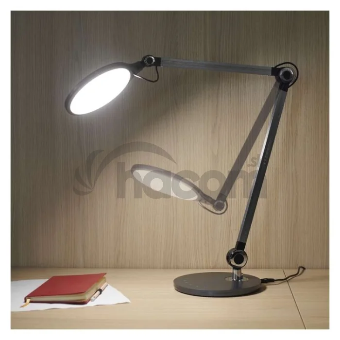 LED stolná lampa KAREN, sivá