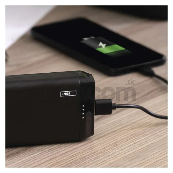 Power bank EMOS Alpha2 20, 20 000 mAh, 10 W, čierny