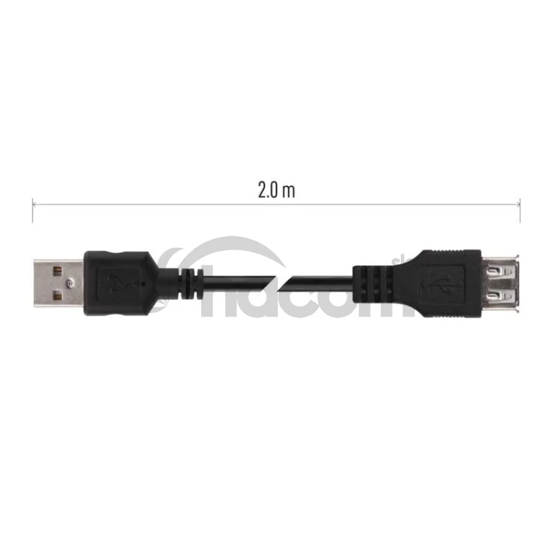USB kábel 2.0 A vidlica – A zásuvka 2m