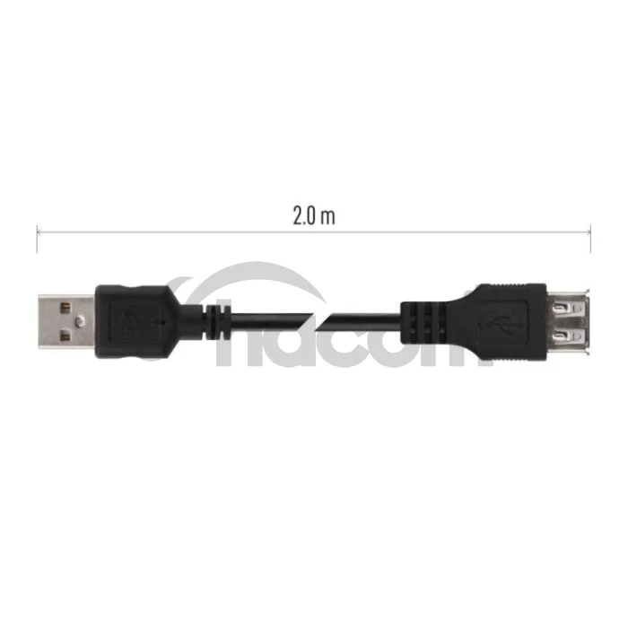 USB kábel 2.0 A vidlica – A zásuvka 2m