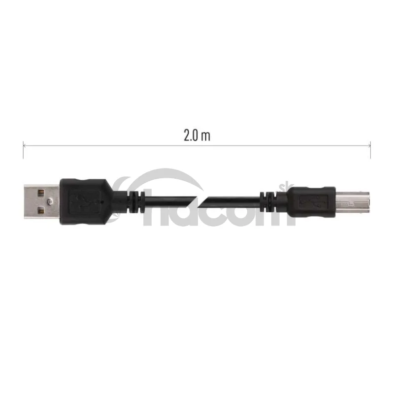 USB kábel 2.0 A vidlica – B vidlica 2m