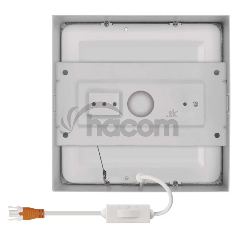 LED prisadené svietidlo, štvorec, biele, 12,5W, CCT