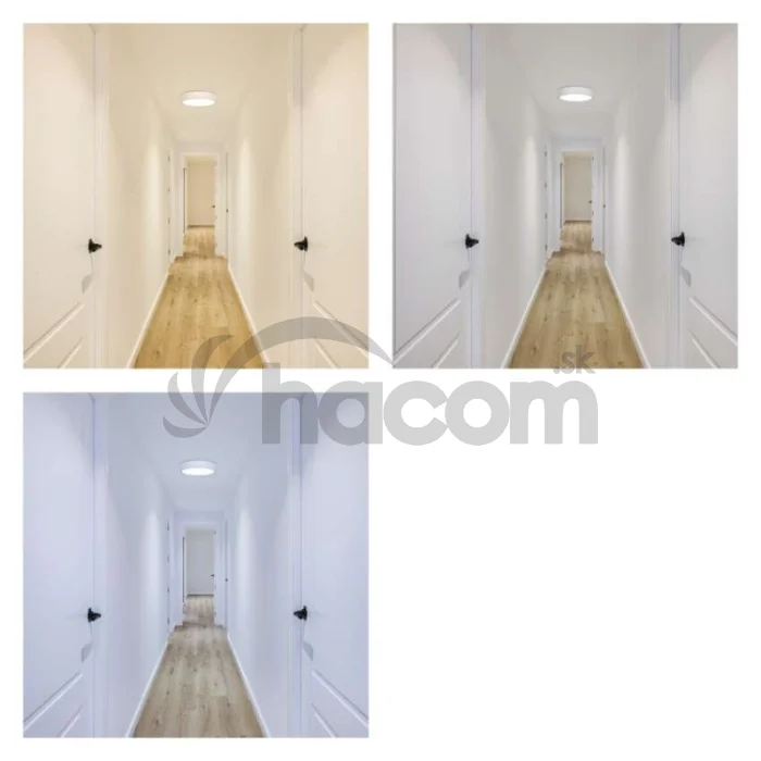 LED prisadené svietidlo, kruhové, biele, 21W, CCT