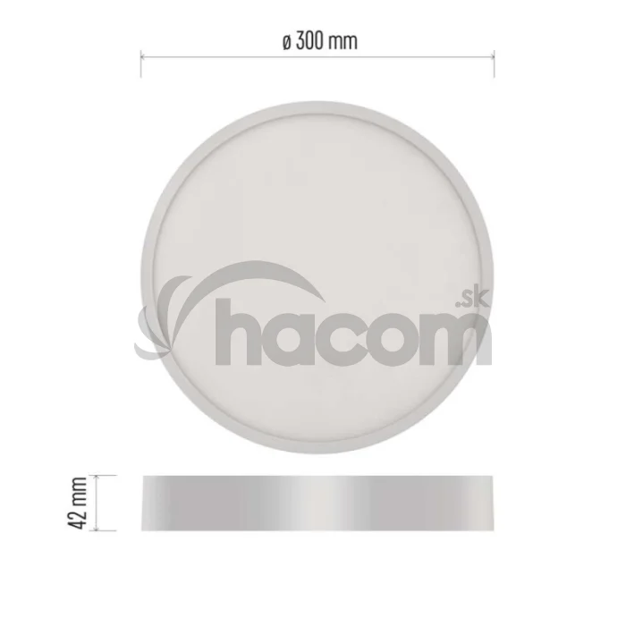 LED prisadené svietidlo, kruhové, biele, 28,5W, CCT