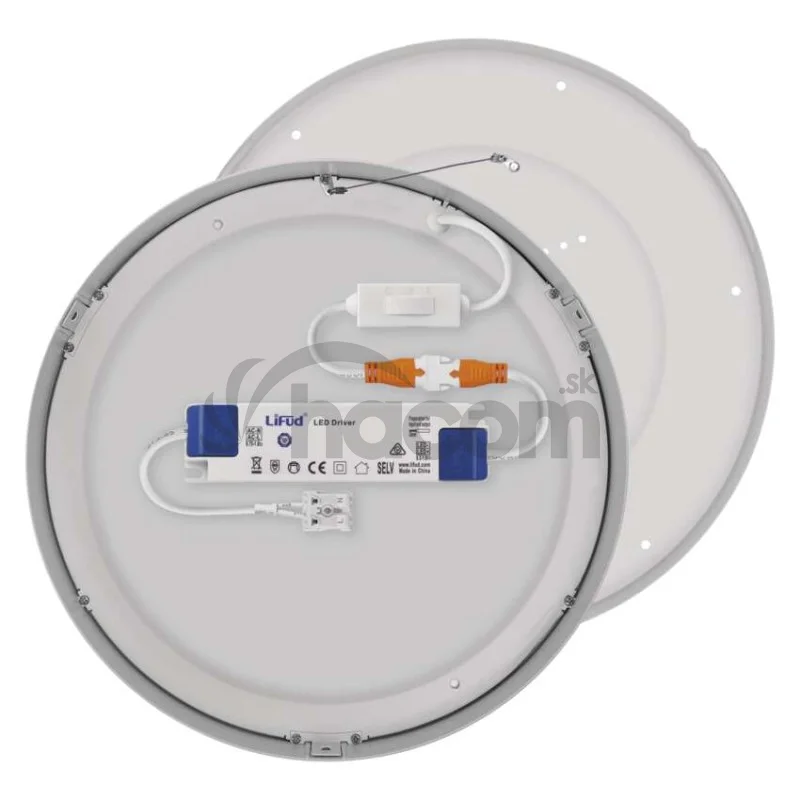 LED prisadené svietidlo, kruhové, biele, 28,5W, CCT
