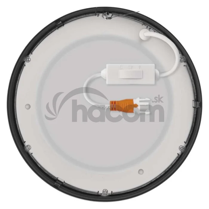 LED prisadené svietidlo, kruhové, čierne, 12,5W, CCT